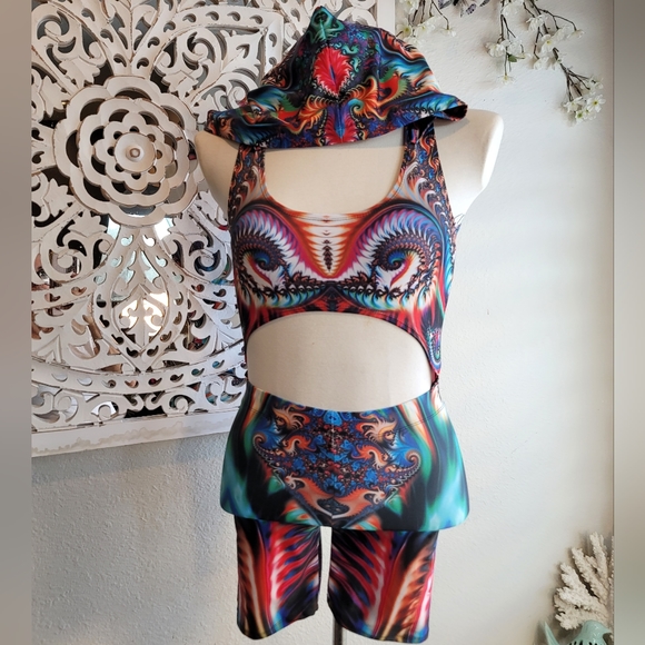 BADINKA BEYOND DIVERGENCY CATSUIT HOODIE ROMPER BACK & FRONT OPENING COSPLAY XS - Picture 4 of 15